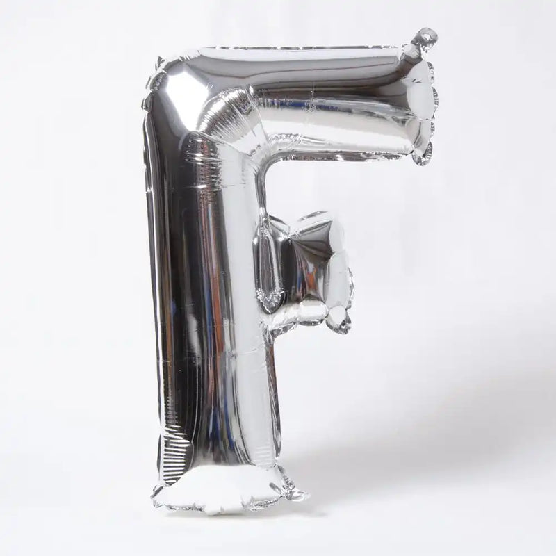 Air-Fill Silver 16" Letter Party Balloon F General Party