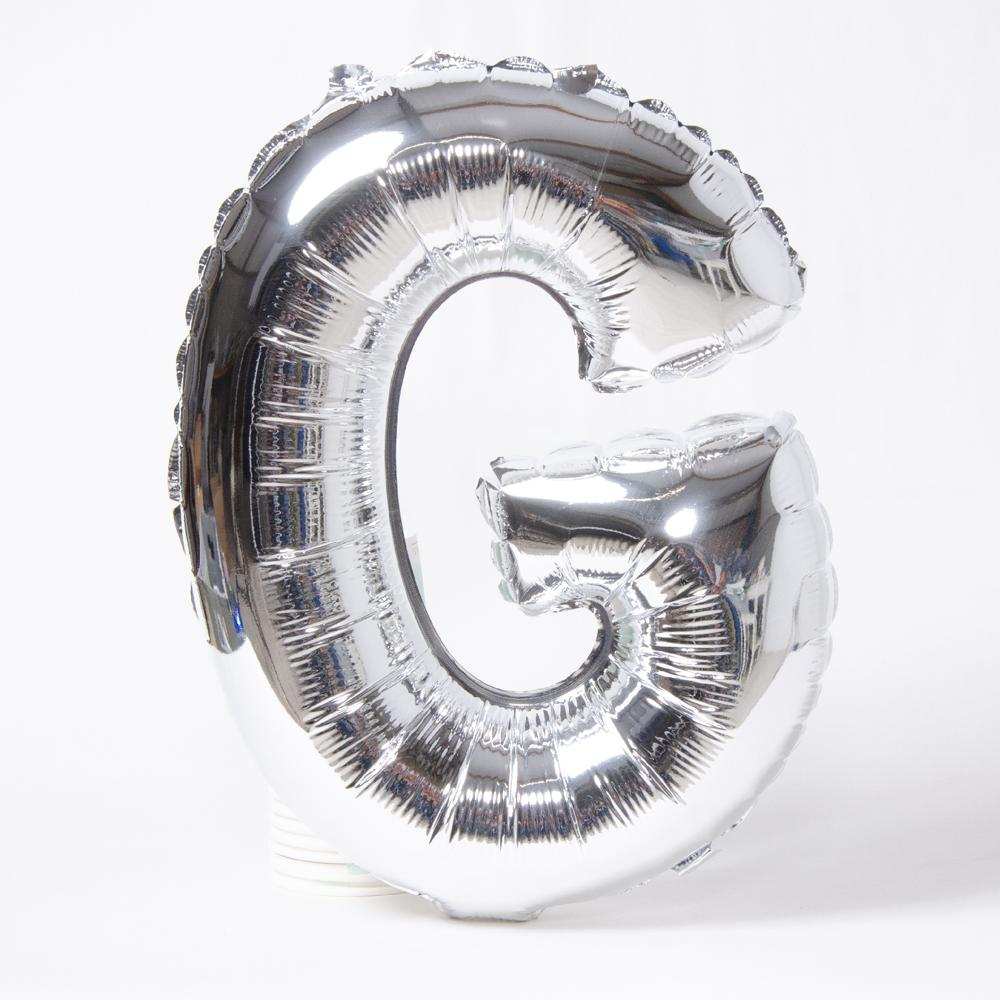 Air-Fill Silver 16" Letter Party Balloon G General Party