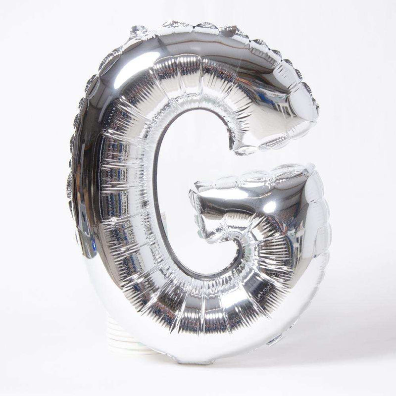 Air-Fill Silver 16" Letter Party Balloon G General Party