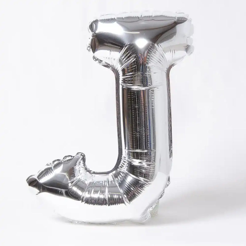 Air-Fill Silver 16" Letter Party Balloon J General Party
