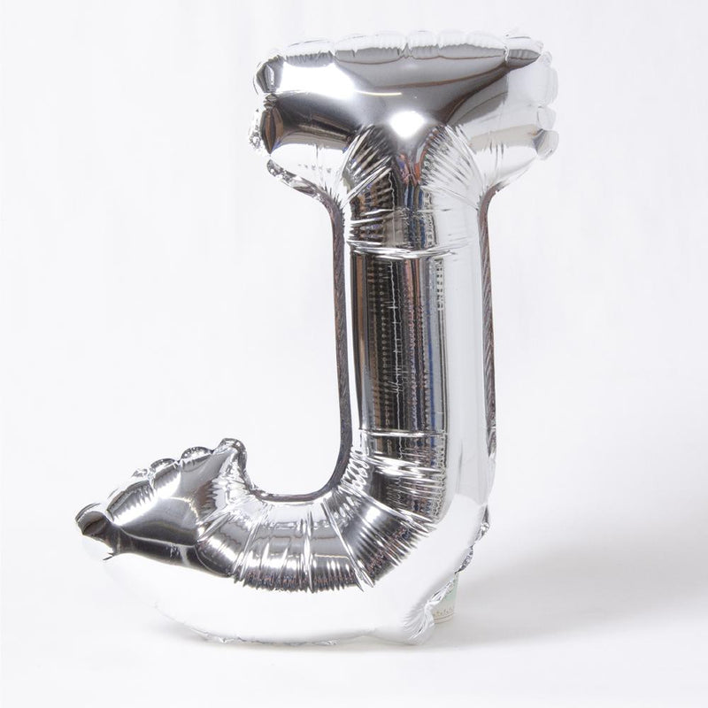 Air-Fill Silver 16" Letter Party Balloon J