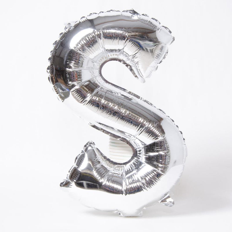 Air-Fill Silver 16" Letter Party Balloon S