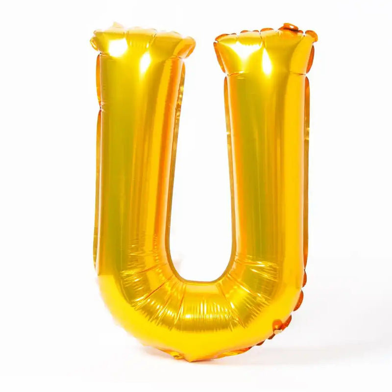 Air-Fill Gold 16" Letter Party Balloon U General Party