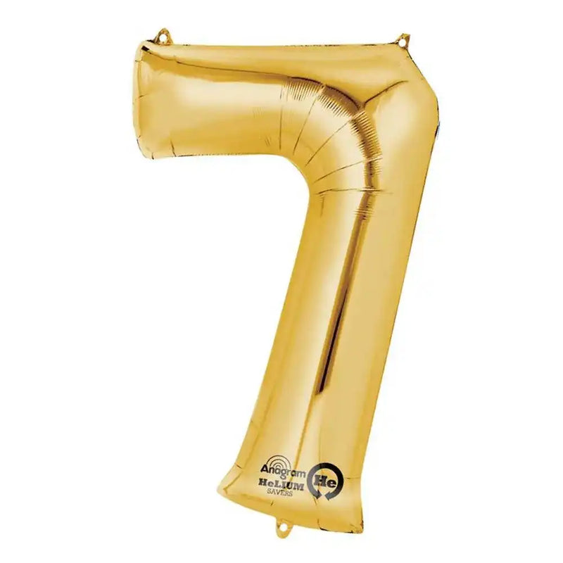 Air-Fill Gold 16" Number Party Balloon 7 Everyday