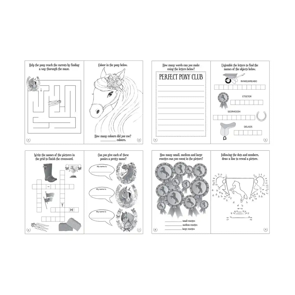 Mini Pony Puzzle Book (x6) Kids Party