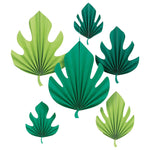 Eco Palm - Palm Leaf-Shaped Fans (x6)