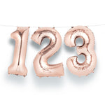 Air-Fill Rose Gold 16" Number Party Balloon 9