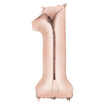 Air-Fill Rose Gold 16" Number Party Balloon 1