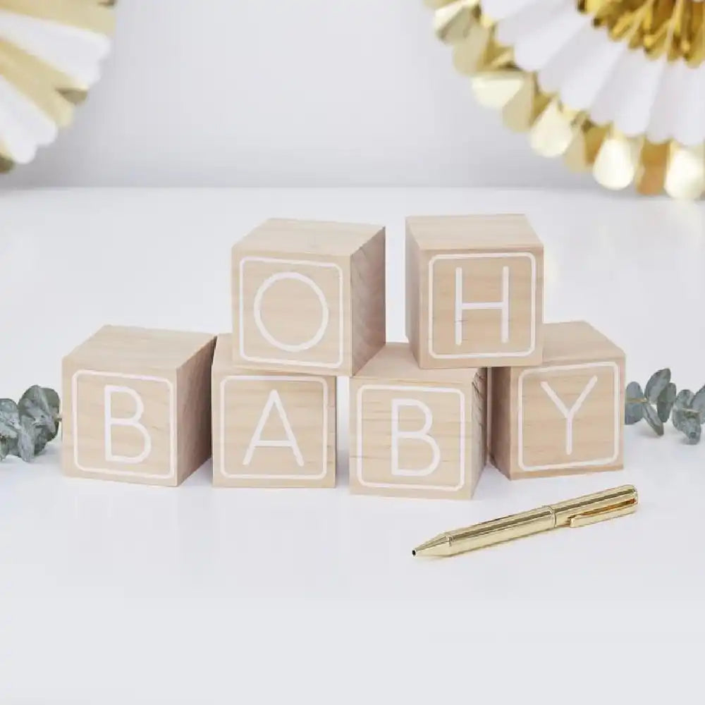 Baby Blocks Guest Book (x6) Baby Shower