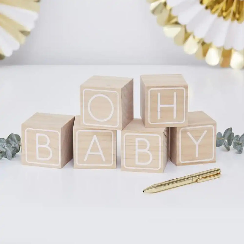 Baby Blocks Guest Book (x6) Baby Shower