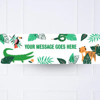Go Wild Jungle Personalised Party Banner No No Personalised Banner