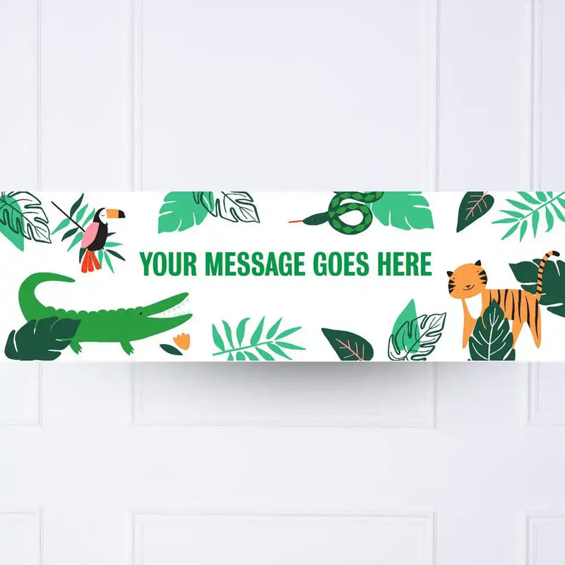 Go Wild Jungle Personalised Party Banner No No Personalised Banner