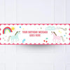 Unicorn & Rainbow Personalised Party Banner No Personalised Banner