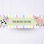 Farm Yard Animals Personalised Party Banner