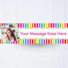 Rainbow Stripe Multi Dots Personalised Party Banner Yes Personalised Banner