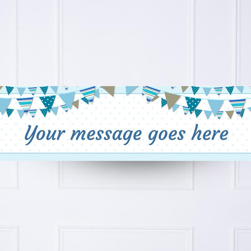 Blue Bunting Personalised Party Banner