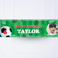 Football Mania Personalised Party Banner Red Yes Personalised Banner