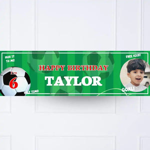 Football Mania Personalised Party Banner Red