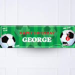 Football Mania Personalised Party Banner Red