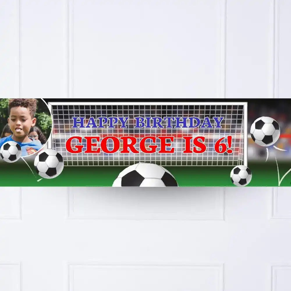 Football Goal Personalised Party Banner Yes Personalised Banner