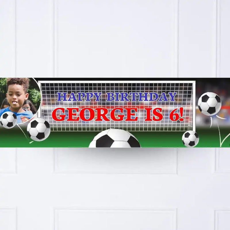 Football Goal Personalised Party Banner Yes Personalised Banner