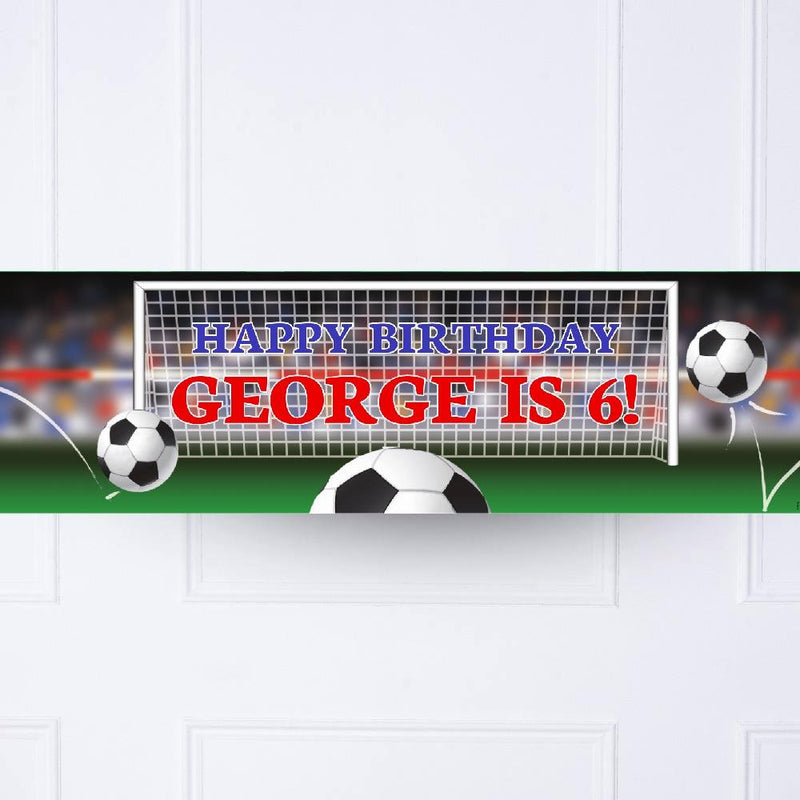 Football Goal Personalised Party Banner