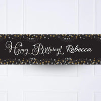 Gold Celebration Personalised Party Banner No Personalised Banner