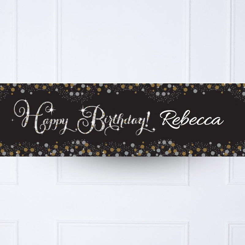 Gold Celebration Personalised Party Banner – Party Pieces