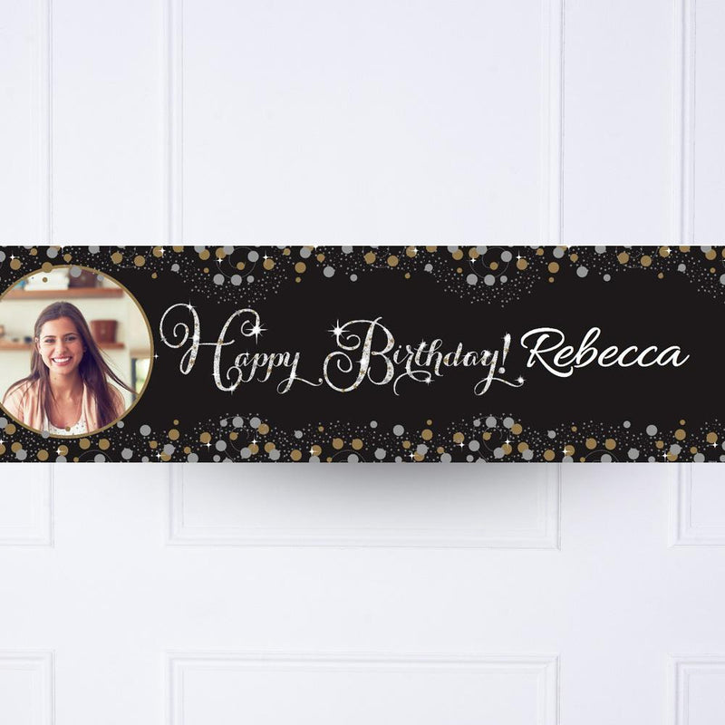 Gold Celebration Personalised Party Banner