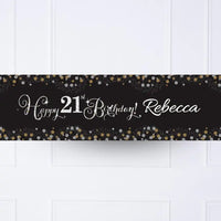 Gold Celebration 21st Personalised Party Banner No Personalised Banner