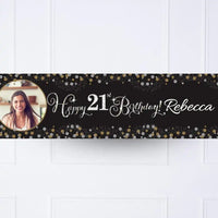 Gold Celebration 21st Personalised Party Banner Yes Personalised Banner