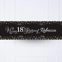 Gold Celebration 18th Personalised Party Banner Personalised Banner