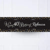 Gold Celebration 40th Personalised Party Banner No Personalised Banner