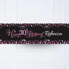 Pink Celebration 30th Personalised Party Banner No Personalised Banner