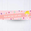 Princess Tiara Personalised Party Banner No Personalised Banner