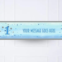 One Little Star Blue Personalised Party Banner No Personalised Banner