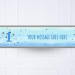 One Little Star Blue Personalised Party Banner