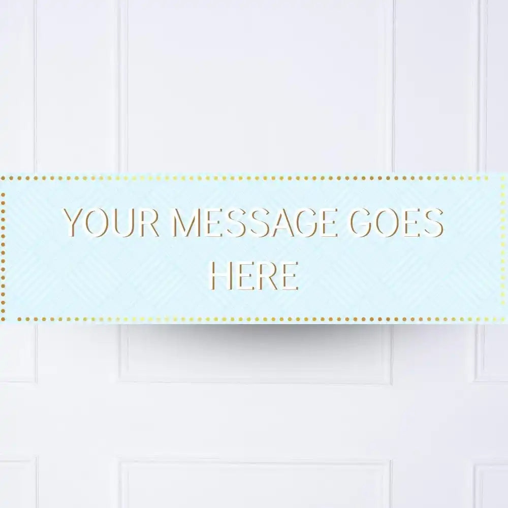 Blue Pastel Perfection Personalised Party Banner No Personalised Banner