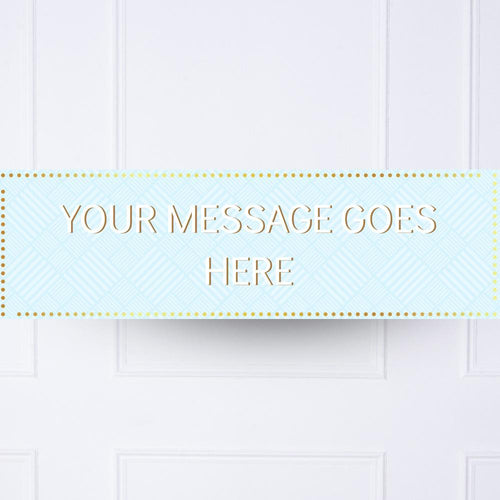 Blue Pastel Perfection Personalised Party Banner