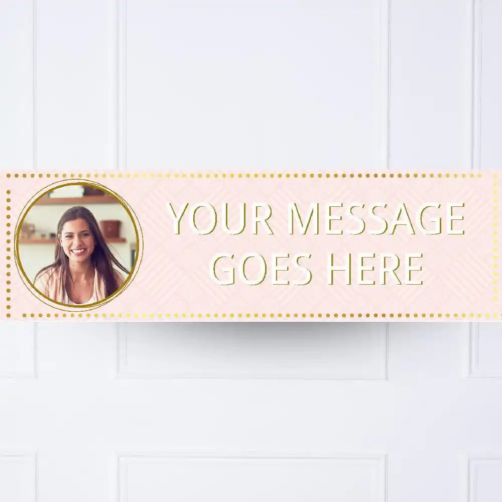 Pink Pastel Perfection Personalised Party Banner Yes None Personalised Banner