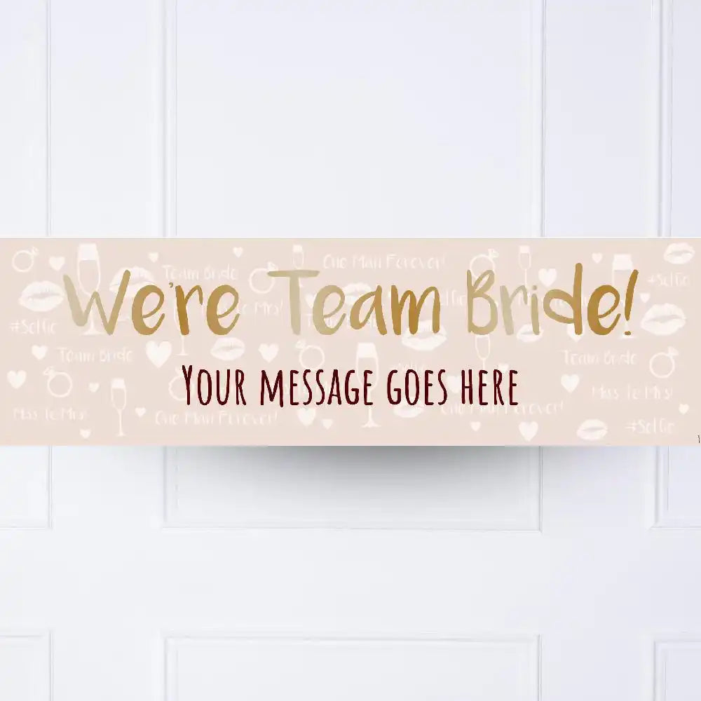 Rose Gold Hen Party Personalised Party Banner No Personalised Banner