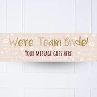 Rose Gold Hen Party Personalised Party Banner No Personalised Banner