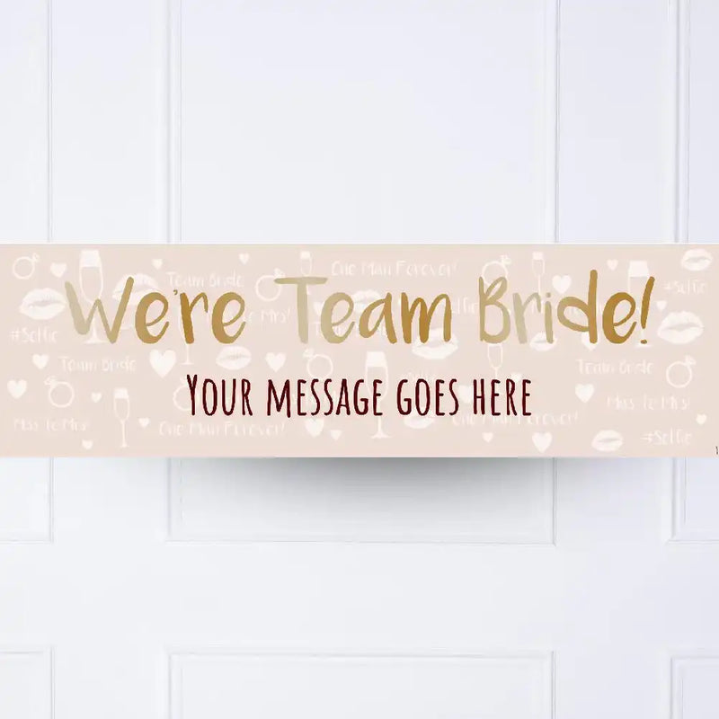 Rose Gold Hen Party Personalised Party Banner No Personalised Banner