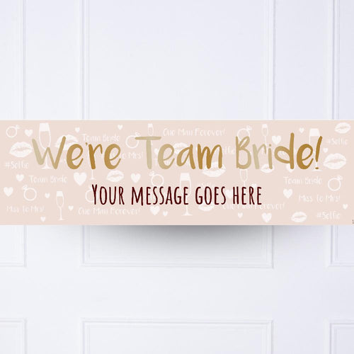 Rose Gold Hen Party Personalised Party Banner