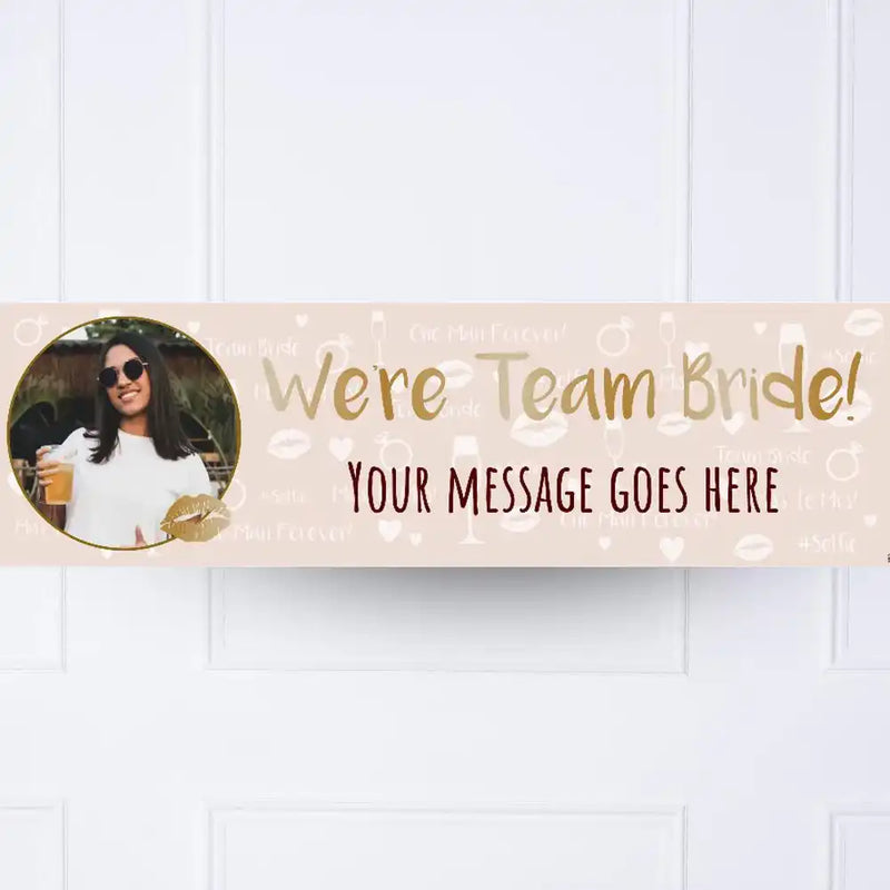 Rose Gold Hen Party Personalised Party Banner Yes Personalised Banner