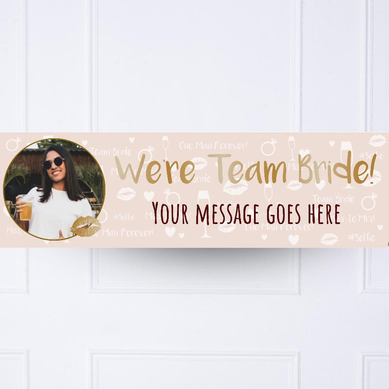 Rose Gold Hen Party Personalised Party Banner