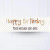 Rose Gold Dots Birthday Personalised Party Banner No None Personalised Banner