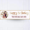 Pink Stripe Birthday Personalised Party Banner Yes Personalised Banner