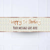 Rose Gold Floral Birthday Personalised Party Banner No Personalised Banner