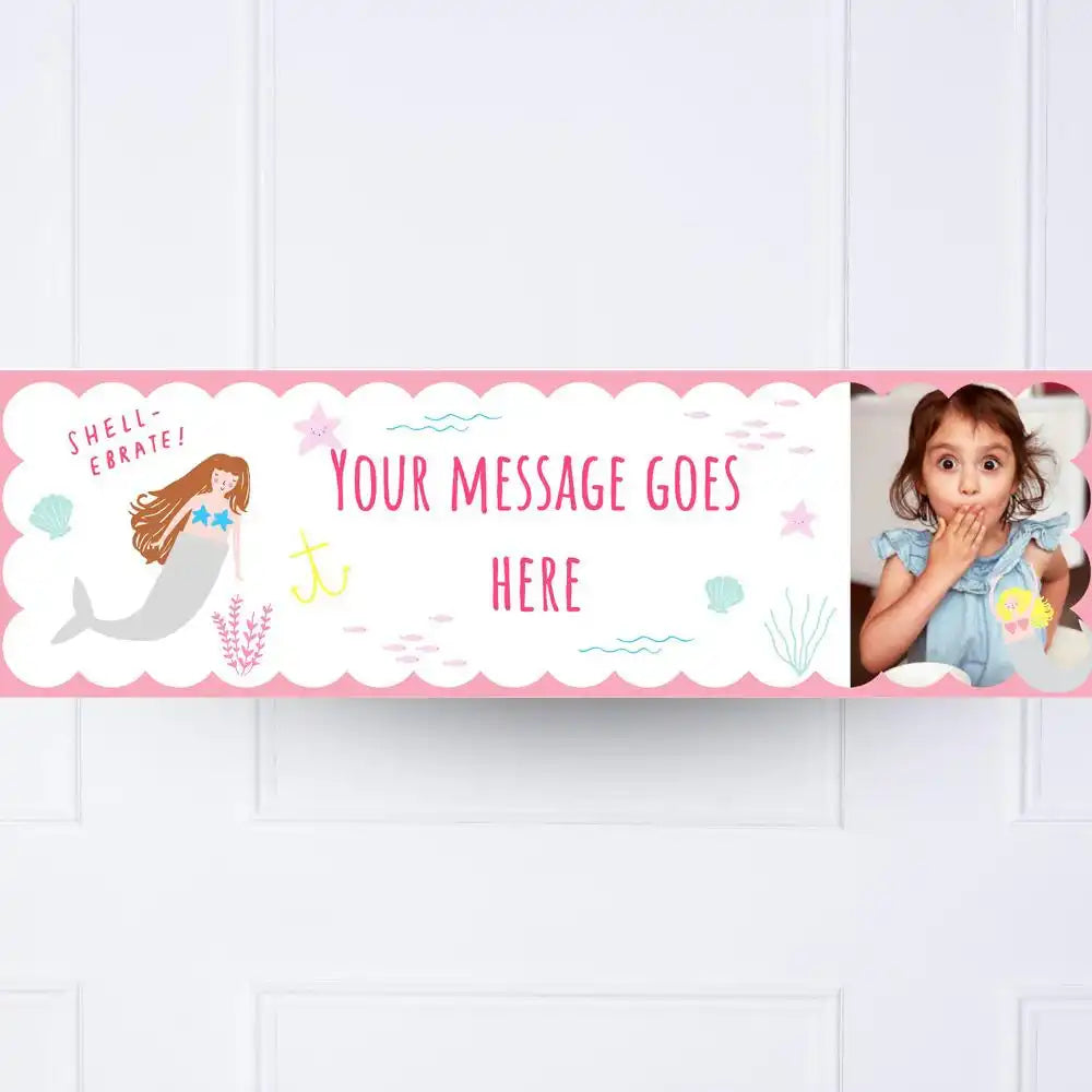 Let's Be Mermaids Personalised Party Banner Yes Personalised Banner